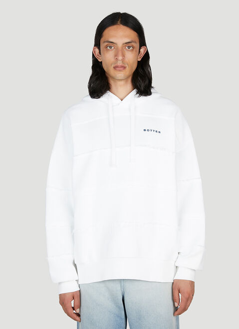 The Elder Statesman Raw Edge Logo Hooded Sweatshirt Green tes0150001