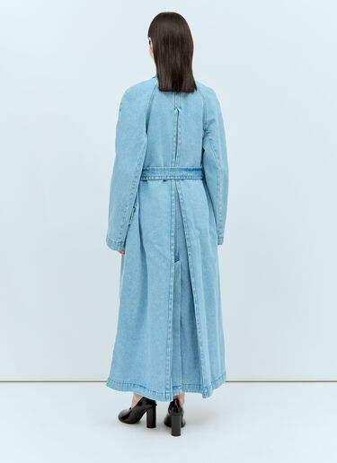 Dries Van Noten Denim Trench Coat Blue dvn0256032