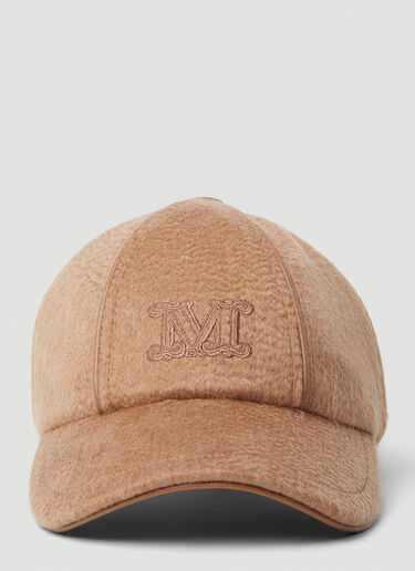 Max Mara M Embroidered Baseball Cap Camel max0253049