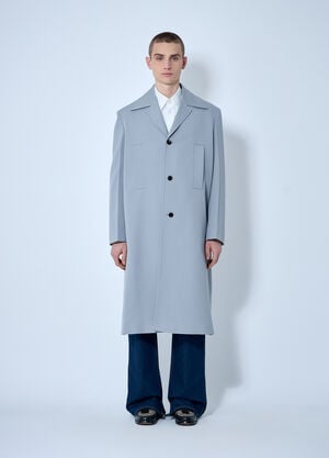 Homme Plissé Issey Miyake Single-Breasted Wool Coat Black hmp0159009