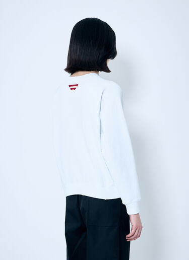 Prada Logo Print Sweatshirt White pra0260011