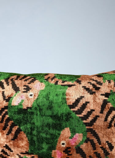 Patterned Velvet Cushion Les-Ottomans Patterned Velvet Cushion Multicolour wps0692036