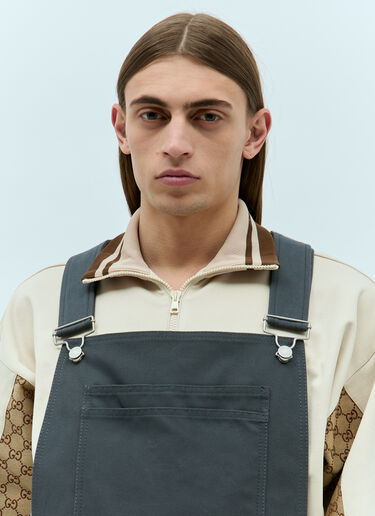 Gucci Logo Patch Dungarees Grey guc0155040