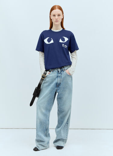 Comme Des Garçons PLAY Eyes T-Shirt Blue cpl0355016
