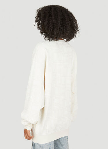 VTMNTS Barcode Cardigan White vtm0350005