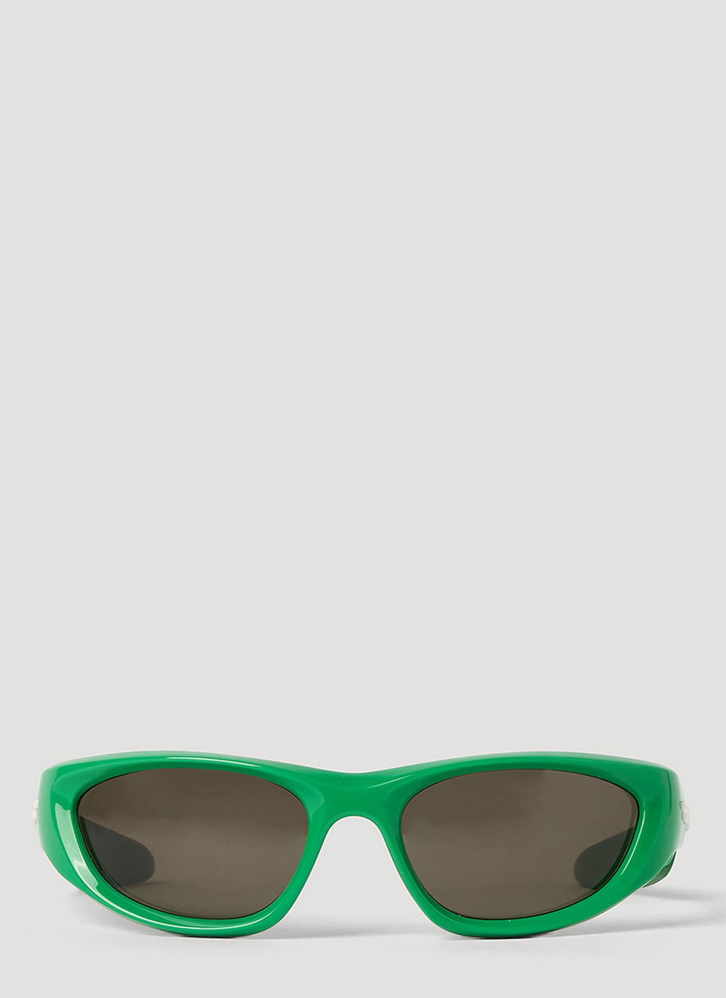 Bottega Veneta Wrap Around Sunglasses In Green