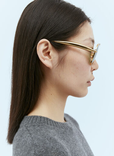 Bottega Veneta Sardine Aviator Sunglasses Gold bos0355005