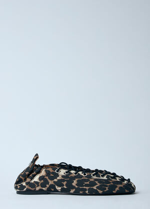 Vans Leopard Oleatex Ballerina Flats Black van0360001