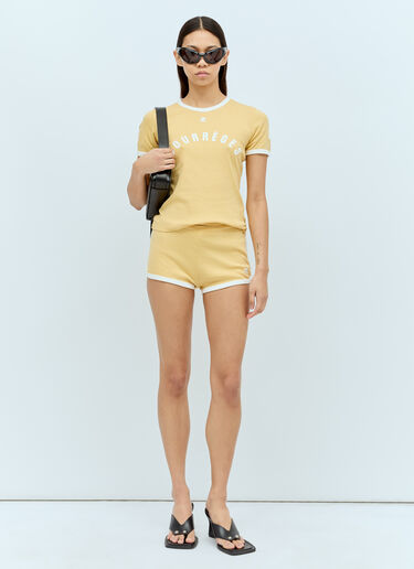 Courrèges Contrast Mini Short Yellow cou0255015