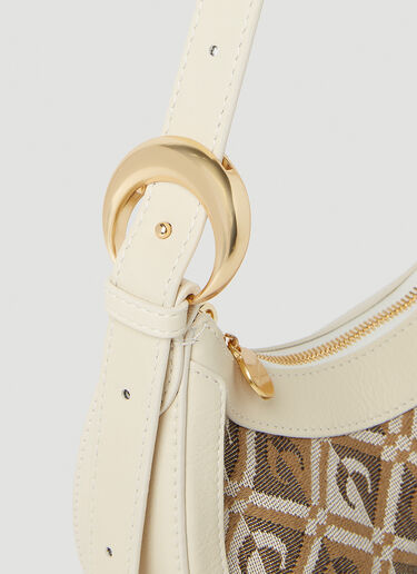 Marine Serre Diamant Regenerated Jacquard Shoulder Bag Beige mrs0252036