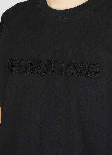 Helmut Lang Flocked Logo T-Shirt Black hlm0151007