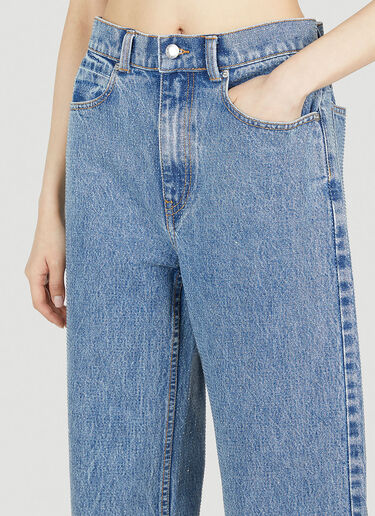 Alexander Wang 水洗直筒牛仔裤 蓝色 awg0252002