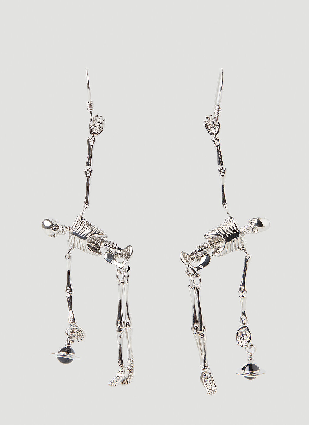 Vivienne Westwood Skeleton Drop Earrings in Silver LN CC