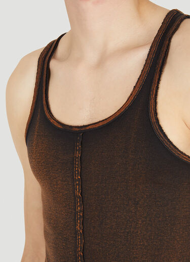 Eckhaus Latta Lapped Tank Top Brown eck0351003