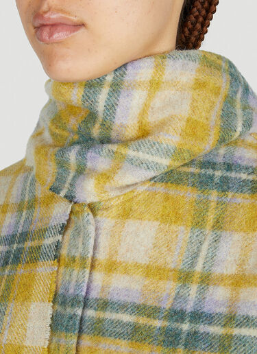 Isabel Marant Étoile ファティ チェックスカーフコート イエロー ibe0251005