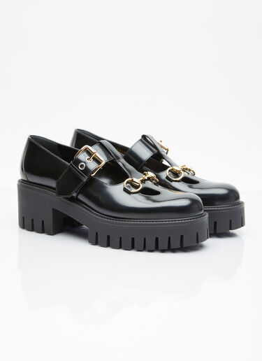 Gucci Horsebit Leather Loafers Black guc0255065