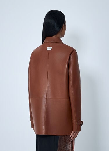 Acne Studios Leather Jacket Brown acn0262037