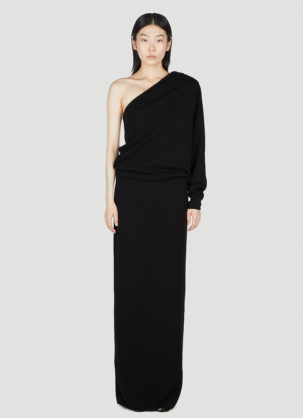 Saint laurent one shoulder dress hot sale