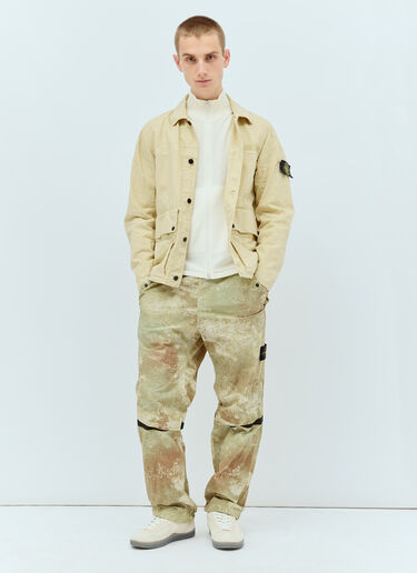 Stone Island 亚麻混纺衬衫夹克 米色 sto0156030