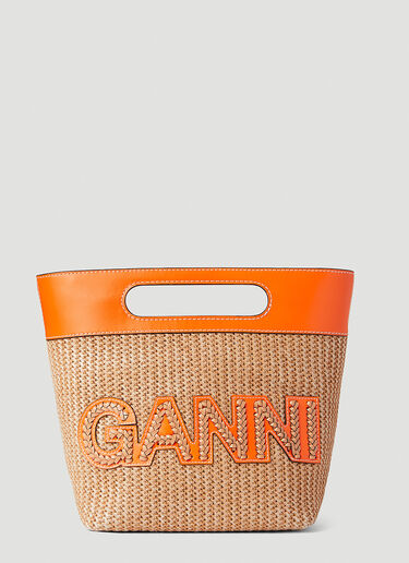 GANNI Kraft Tote Bag Orange gan0252055