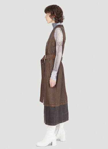 Acne Studios 웨스턴 민소매 드레스 브라운 acn0246003