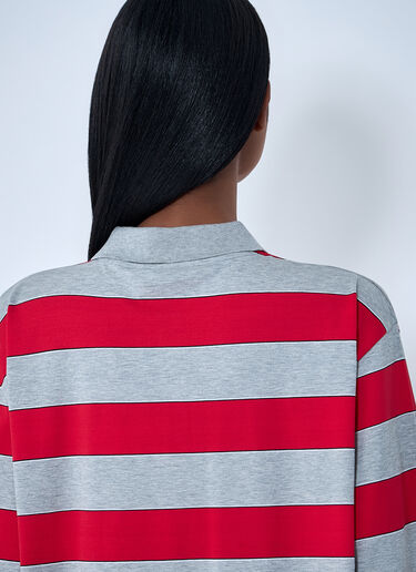 Miu Miu Striped Jersey Top Red miu0263053