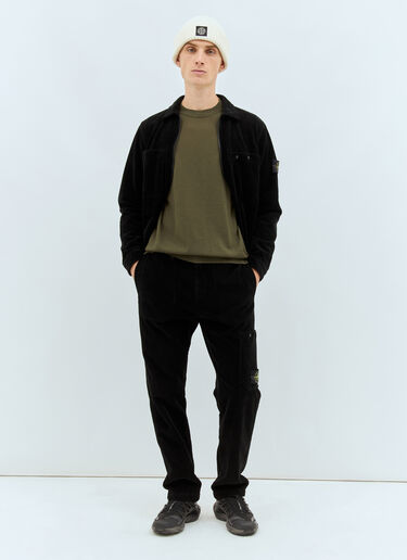 Stone Island Corduroy Pants Black sto0158027