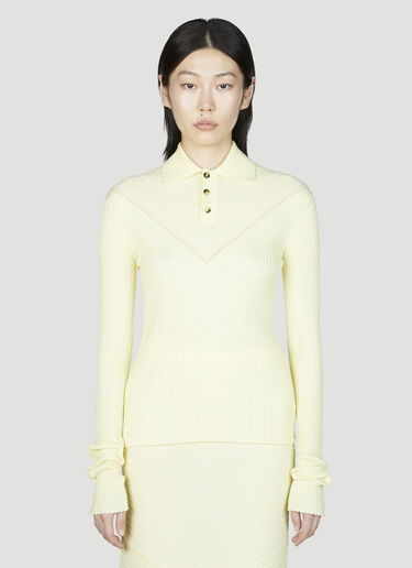 Bottega Veneta 긴팔 골지 탑 옐로우 bov0255017