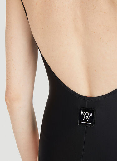 More Joy Logo Print Swimsuit Black mjy0249001