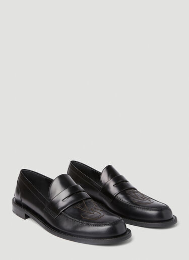 JW Anderson Anchor Logo Loafers Black jwa0151004