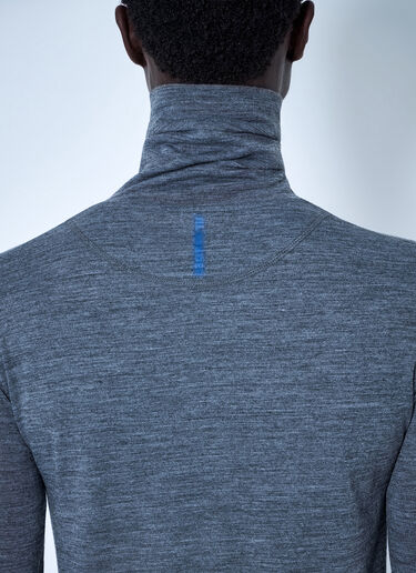 LN-CC® - Jil Sander: Half-Zip Long Sleeve Top - Grey Jil Sander Half-Zip Long Sleeve Top Grey jil0165006