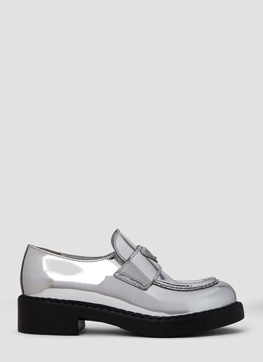 Prada Mirrored Loafers Silver pra0251014