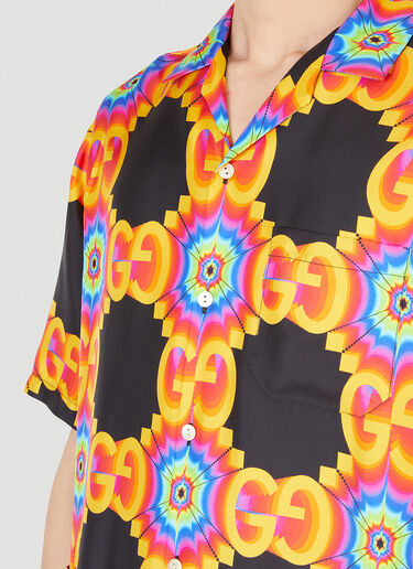 Gucci Aria GG Kaleidoscope Bowling Shirt Orange guc0147062