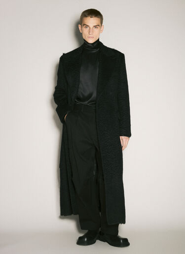 Dolce & Gabbana Belted Oversized Wool Coat Black dol0158001