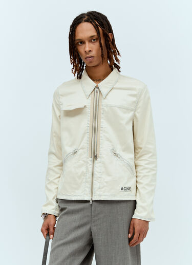 Acne Studios Felted Zipper Jacket Beige acn0156001