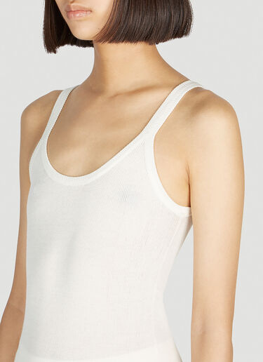 Bottega Veneta Ribbed Tank Top White bov0252066