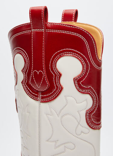Mid Shaft Embroidered Western Boots GANNI Mid Shaft Embroidered Western Boots Red gan0254034