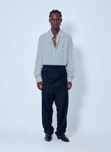 LN-CC® - Vivienne Westwood: Builder Straight-Leg Trousers - Navy Vivienne Westwood Builder Straight-Leg Trousers Navy vvw0166002