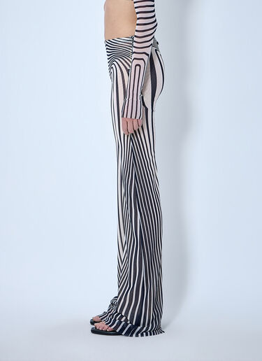Jean Paul Gaultier Re-Edition Flare Trousers Morphing Stripes Grey jpg0264012