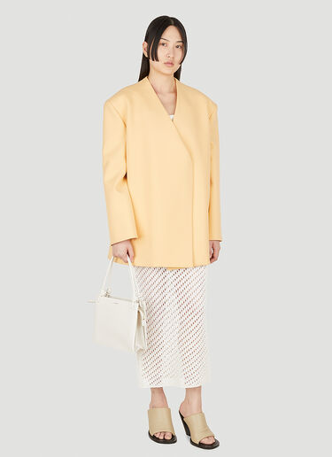Jil Sander Oversized Collarless Blazer Orange jil0248001
