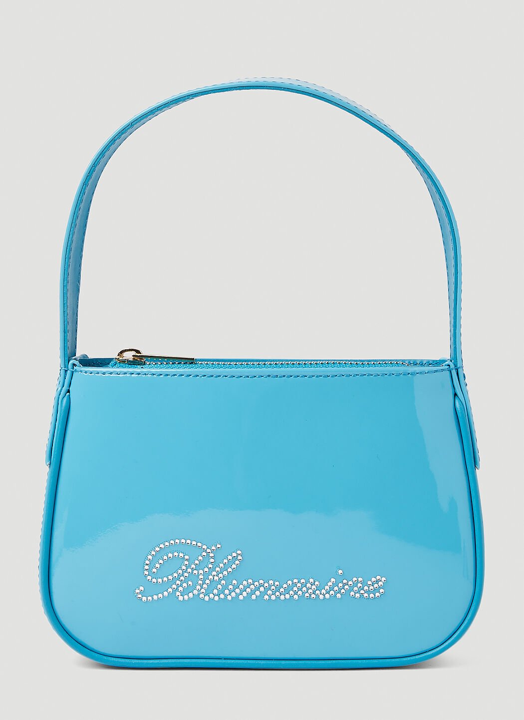 Blumarine Logo Embellished Shoulder Bag Brown blm0253012