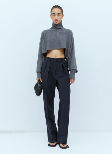 Sportmax 울 테일러드 팬츠 블루 spx0254006
