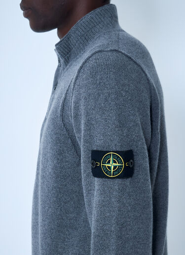Stone Island Logo Patch Sweater Grey sto0162036