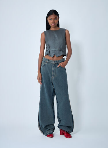 Satin Waistcoat MM6 Maison Margiela Satin Waistcoat Grey mmm0261004