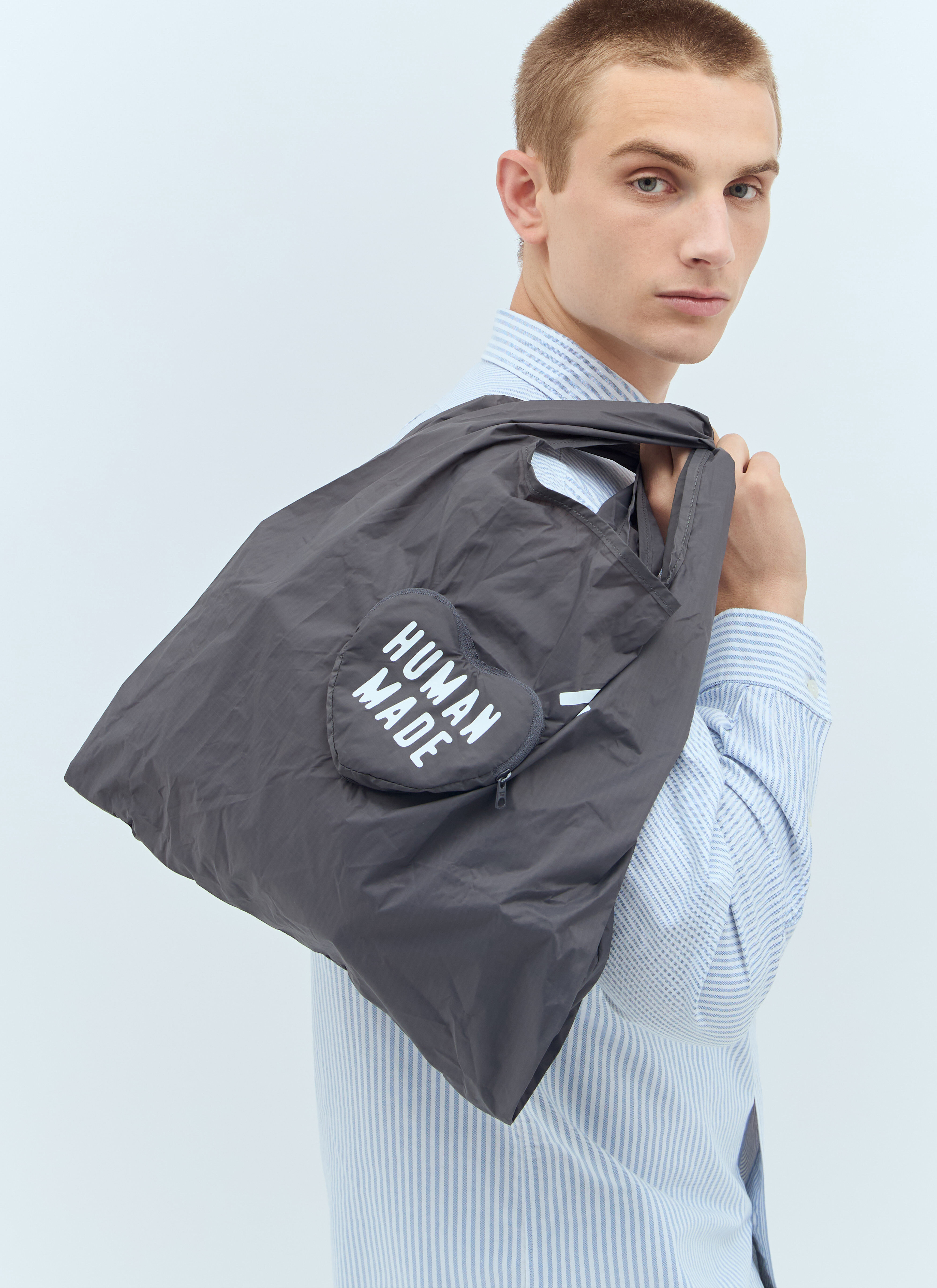 Human Made Men's' Packable Heart Tote Bag in Grey | LN-CC®