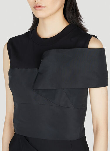 Alexander McQueen Asymmetric Top Black amq0252025