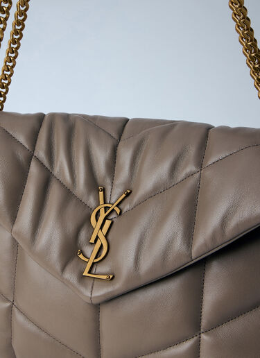 Saint Laurent Puffer Medium Shoulder Bag Brown sla0263068