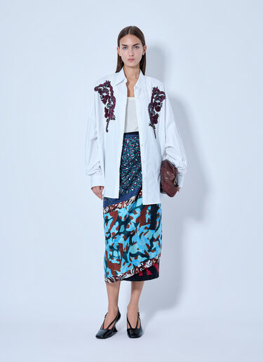 Dries Van Noten Scarfy Long Skirt Blue dvn0265011