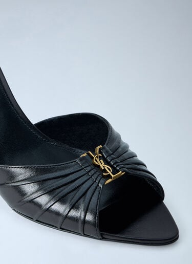 Saint Laurent Babylone Heeled Sandals Black sla0263032