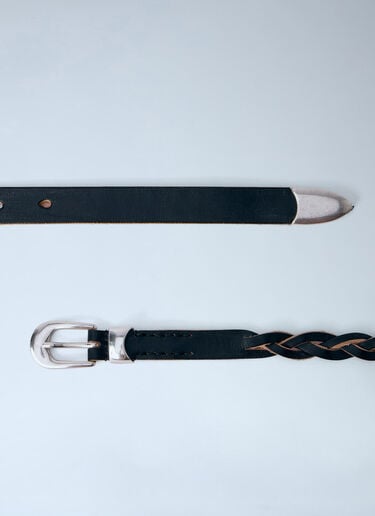 Our Legacy 2 cm Braided Belt Black our0164049